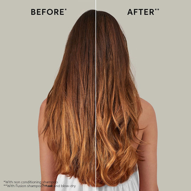 Damaged hair before and after treatment