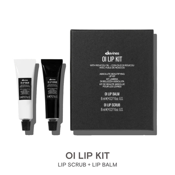 Davines OI Lip Kit: Absolute Beautifying Lip Balm & Lip Scrub for Soft Lips Davines OI Lip Kit: Absolute Beautifying Lip Balm & Lip Scrub for Soft Lips