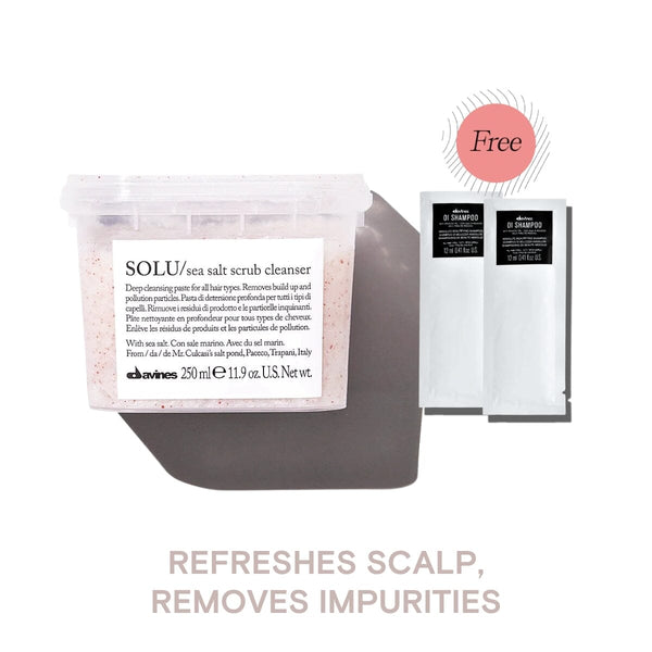 Davines SOLU Sea Salt Scrub: Deep Cleanser for All Hair Types 250ml Davines SOLU Sea Salt Scrub: Deep Cleanser for All Hair Types 250ml