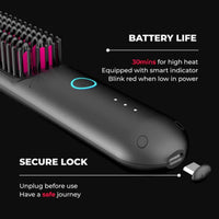 TYMO Porta Portable Hair Straightening Brush HC-120 Features