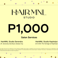 HairMNL HairMNL Gift Cards HairMNL Studio Salon Services E-Gift Card ₱1,000.00