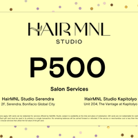 HairMNL HairMNL Gift Cards HairMNL Studio Salon Services E-Gift Card ₱500.00