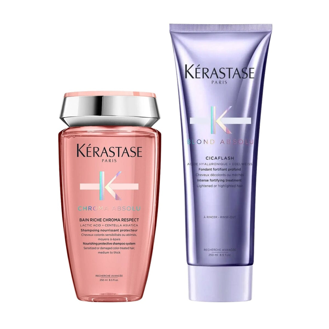 Kérastase Chroma Absolu Sulfate-Free Shampoo & Blond Absolu Cicaflash Conditioner Duo (Thick Hair) - HairMNL