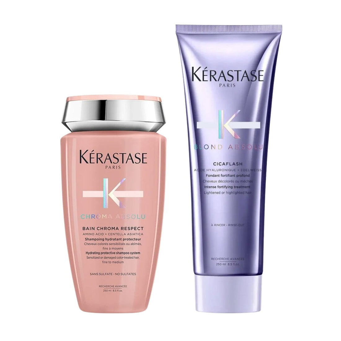 Kérastase Chroma Absolu Sulfate-Free Shampoo & Blond Absolu Cicaflash Conditioner Duo (Thin Hair) - HairMNL