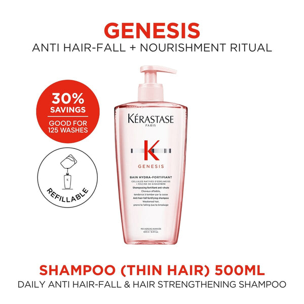 Kérastase Genesis Anti Hair-Fall Fortifying Shampoo for Thin Hair 500ml Kérastase Genesis Anti Hair-Fall Fortifying Shampoo for Thin Hair 500ml
