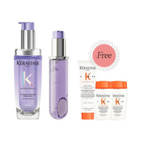 HairMNL KÉRASTASE Kérastase Blond Absolu Cicagloss Hair Oil Refill Duo 75ml (2) FREE Nutritive Shampoo 30ml + (1) Conditioner 30ml + Refill Set