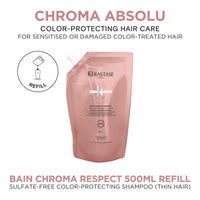 HairMNL Kérastase Chroma Absolu Sulfate-Free Hydrating Protective Shampoo Refill Pouch (Thin Hair) 500ml
