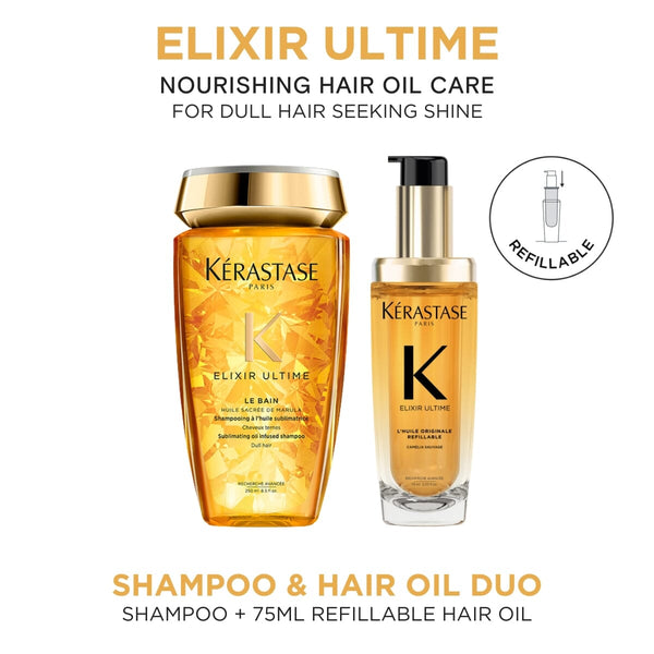 Kérastase Elixir Ultime Shampoo & Hair Oil Duo 75ml Kérastase Elixir Ultime Shampoo & Hair Oil Duo 75ml
