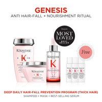 Kérastase Genesis Dual Anti Hair-Fall Ritual (Thick Hair) with 3 pieces FREE Kérastase Premiere Decalcifying Damage Repair Pre-Shampoo Treatment 15ml - HairMNL