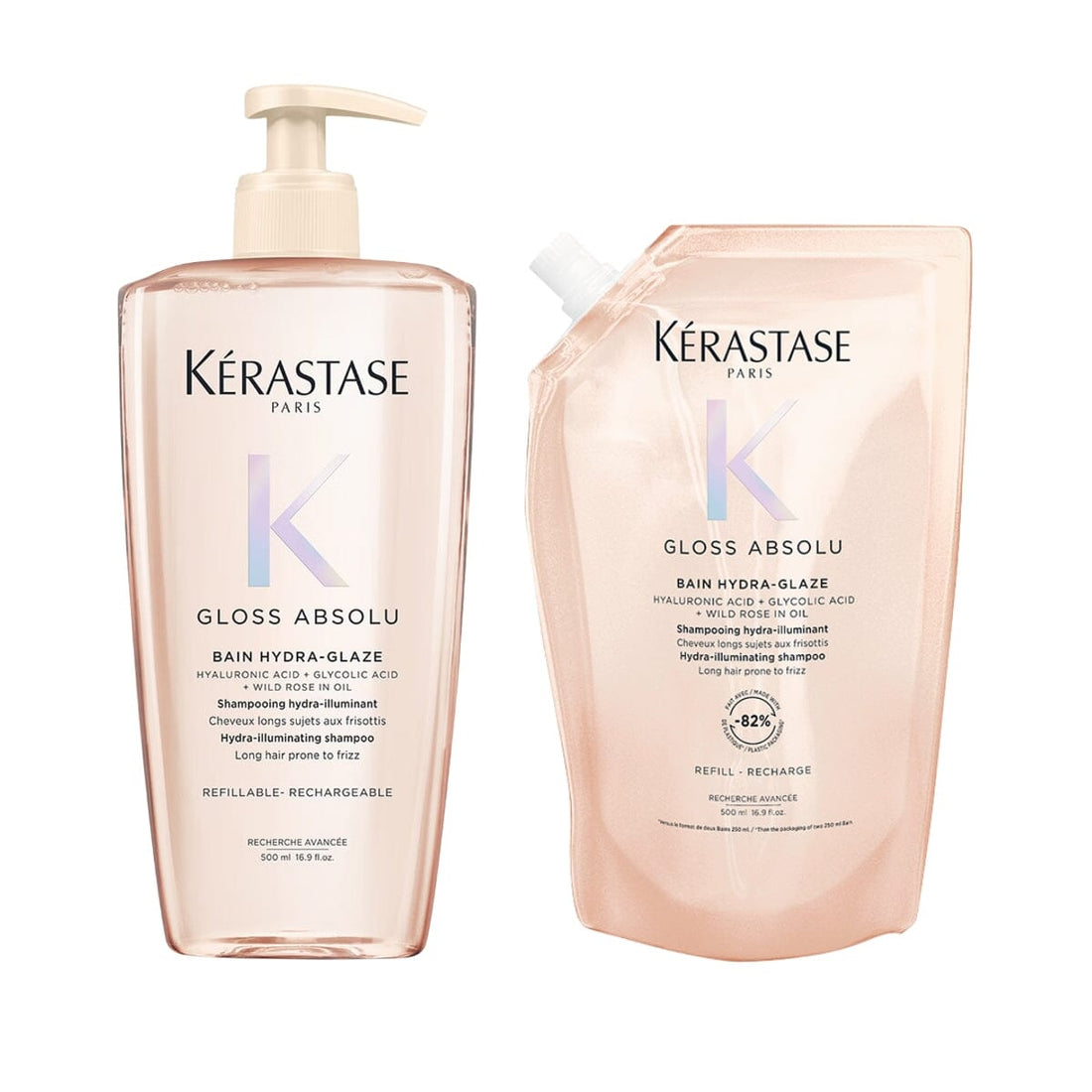 Kérastase Gloss Absolu Hydra-Illuminating Shampoo Refill Duo 500ml - HairMNL