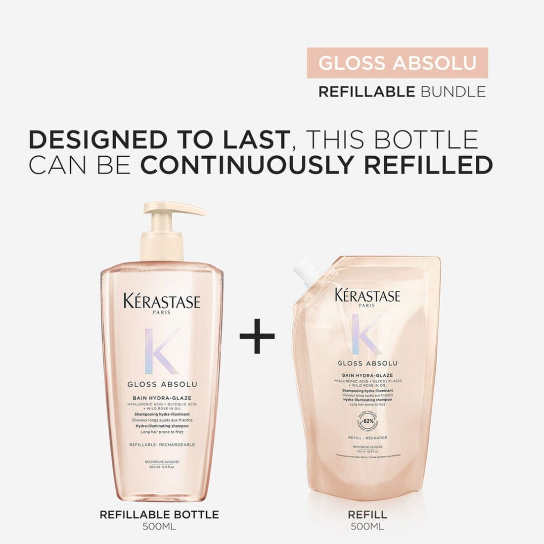 Kérastase Gloss Absolu Hydra-Illuminating Shampoo Refill Duo 500ml - HairMNL