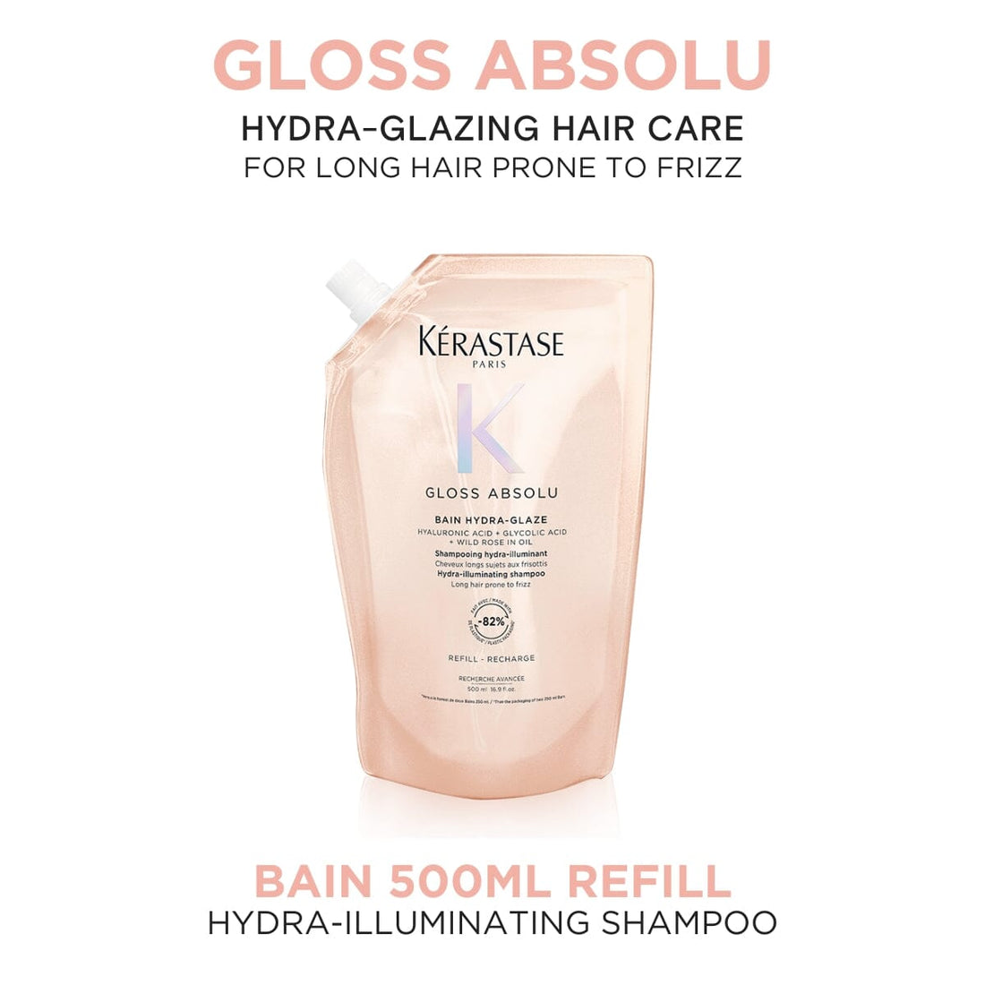 Kérastase Gloss Absolu Hydra-Illuminating Shampoo Refill Pouch 500ml - HairMNL