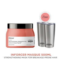 L'Oréal Professionnel Serie Expert Inforcer Strengthening Anti-Breakage Masque 500ml with FREE Insulated Mugs - HairMNL