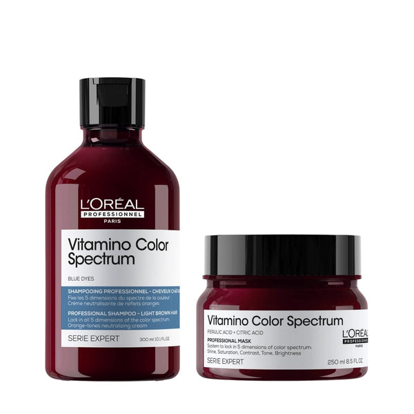 L'Oréal Professionnel Serie Expert Vitamino Color Spectrum Shampoo & Mask Duo - Light Brown Hair L'Oréal Professionnel Serie Expert Vitamino Color Spectrum Shampoo & Mask Duo - Light Brown Hair