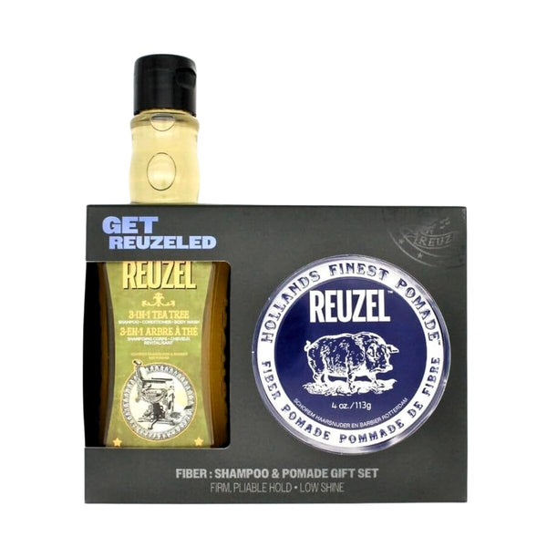 Reuzel Get Reuzeled Fiber Pomade & 3-in-1 Shampoo Gift Set Reuzel Get Reuzeled Fiber Pomade & 3-in-1 Shampoo Gift Set
