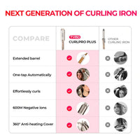 TYMO CurlPro Plus 1 Inch Automatic Curling Iron with Extended Barrel HC509G- HairMNL