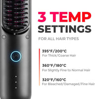 TYMO Porta Pro Portable Hair Straightening Brush Black