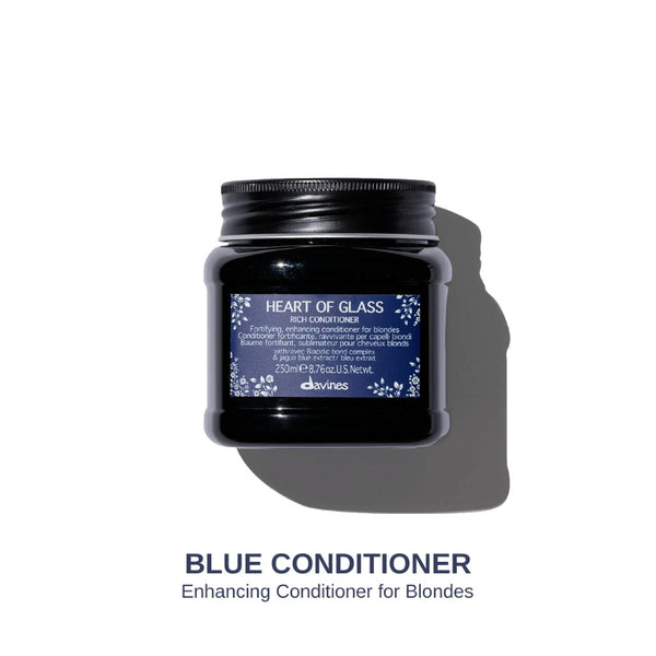 Davines Heart of Glass Rich Conditioner: Enhancing Blue Conditioner for Blonde Hair 250ml Davines Heart of Glass Rich Conditioner: Enhancing Blue Conditioner for Blonde Hair 250ml