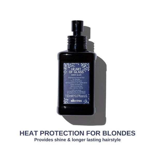 Davines Heart of Glass Sheer Glaze: Brightening Thermal Leave-On for Blonde Hair 150ml Davines Heart of Glass Sheer Glaze: Brightening Thermal Leave-On for Blonde Hair 150ml