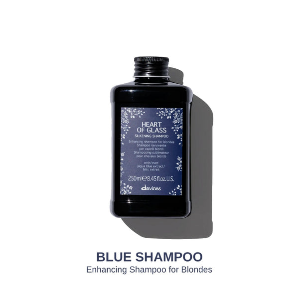 Davines Heart of Glass Silkening Shampoo: Enhancing Blue Shampoo for Blonde Hair 250ml Davines Heart of Glass Silkening Shampoo: Enhancing Blue Shampoo for Blonde Hair 250ml