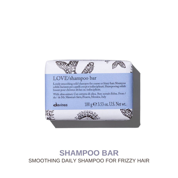 Davines LOVE Shampoo Bar: Smoothing Solid Shampoo for Coarse or Frizzy Hair