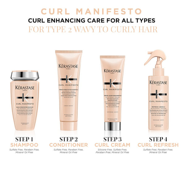 Kérastase Curl Manifesto Curl Enhancing Ritual for Wavy to Curly Hair Kérastase Curl Manifesto Curl Enhancing Ritual for Wavy to Curly Hair
