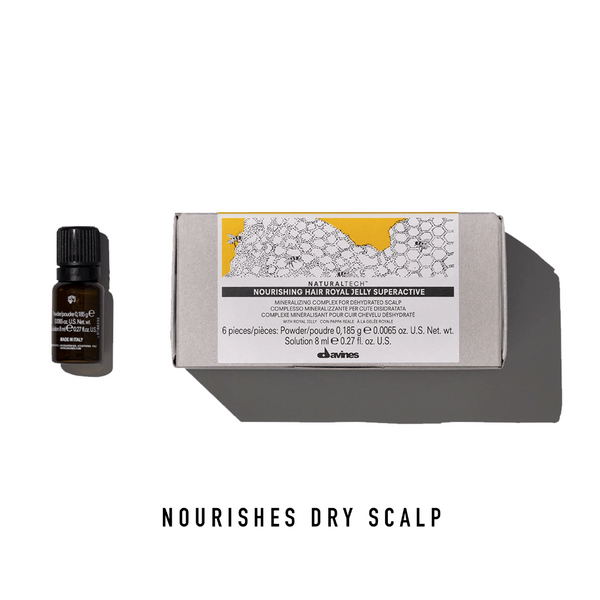Davines Nourishing Hair Royal Jelly Superactive: Mineralizing Scalp Treatment 6 x 8ml Davines Nourishing Hair Royal Jelly Superactive: Mineralizing Scalp Treatment 6 x 8ml
