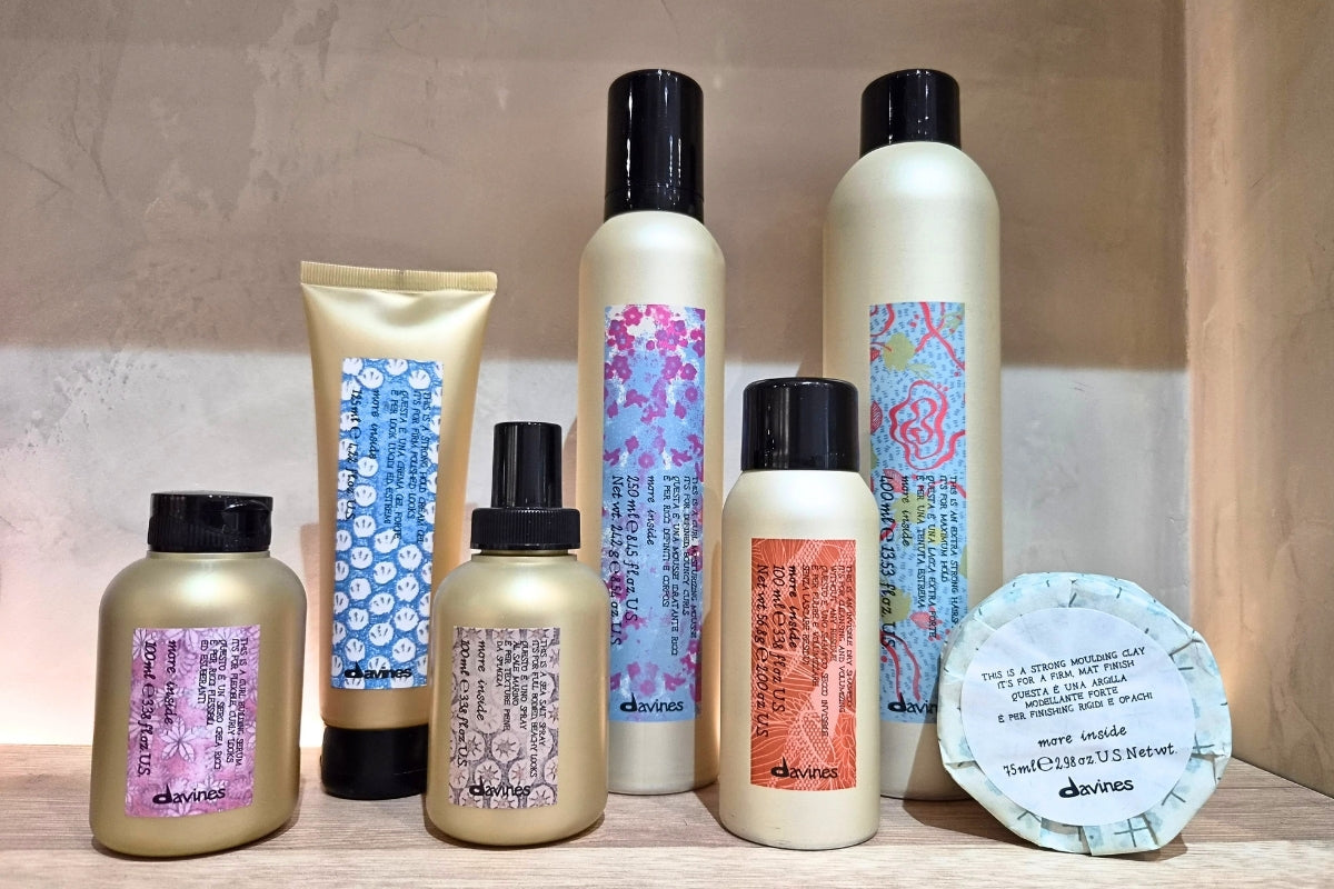 Davines More Inside featuring every styling product and when to use it