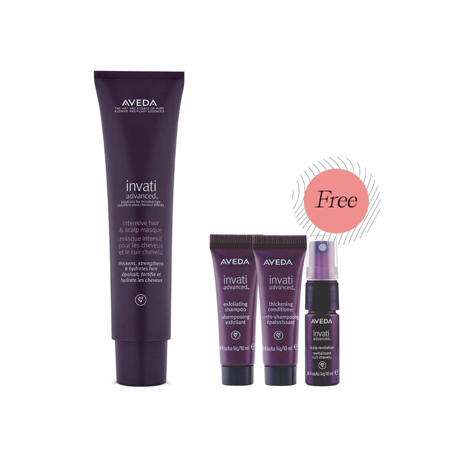 AVEDA Invati Advanced Intensive Hair and Scalp Masque 150ml w/ FREE 3 Samples Shampoo 10ml Conditioner 10ml Scalp Revitalizer 10ml - HairMNL