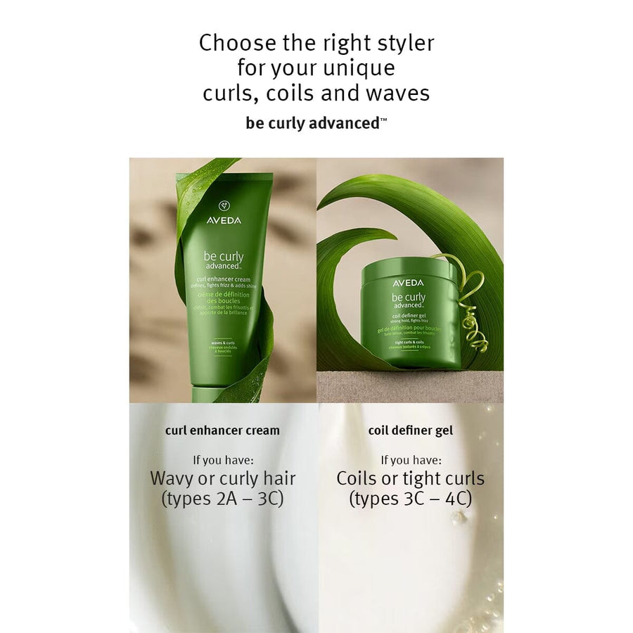 Aveda Be Curly Advanced Curl Enhancer Cream vs Coil Definer Gel - HairMNL