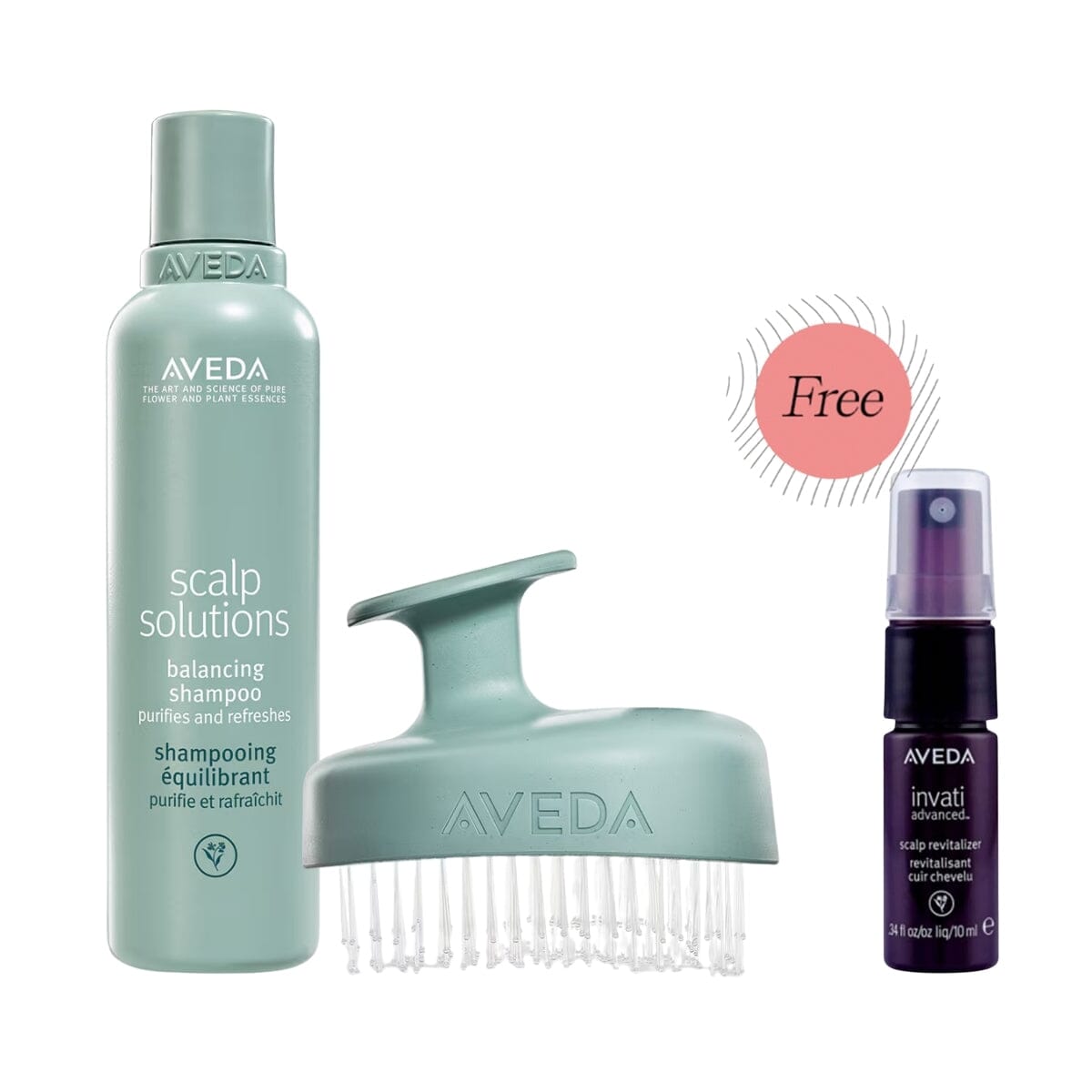 AVEDA Scalp Solutions Scalp Care Shampoo & Scalp Massager HairMNL