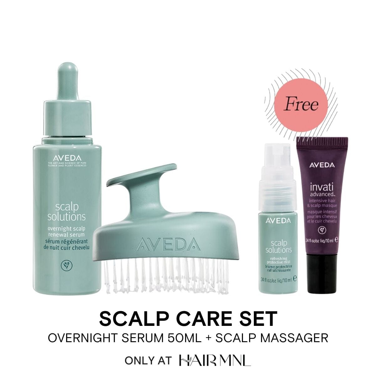 AVEDA Scalp Solutions Scalp Care Serum & Scalp Massager HairMNL