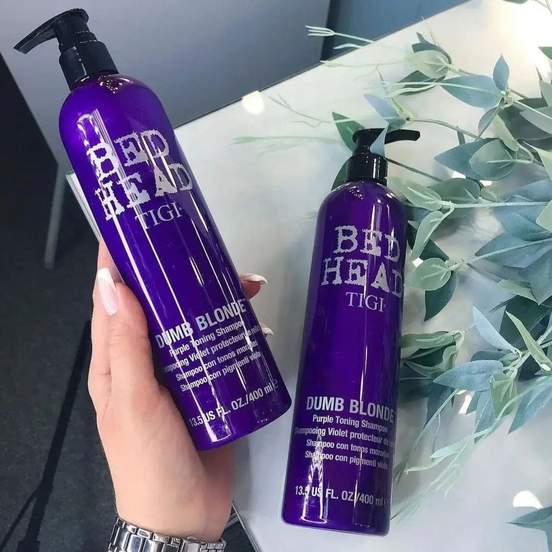 HairMNL Bed Head by TIGI Dumb Blonde Purple Toning Shampoo: With Purple Toning Pigment 400ml