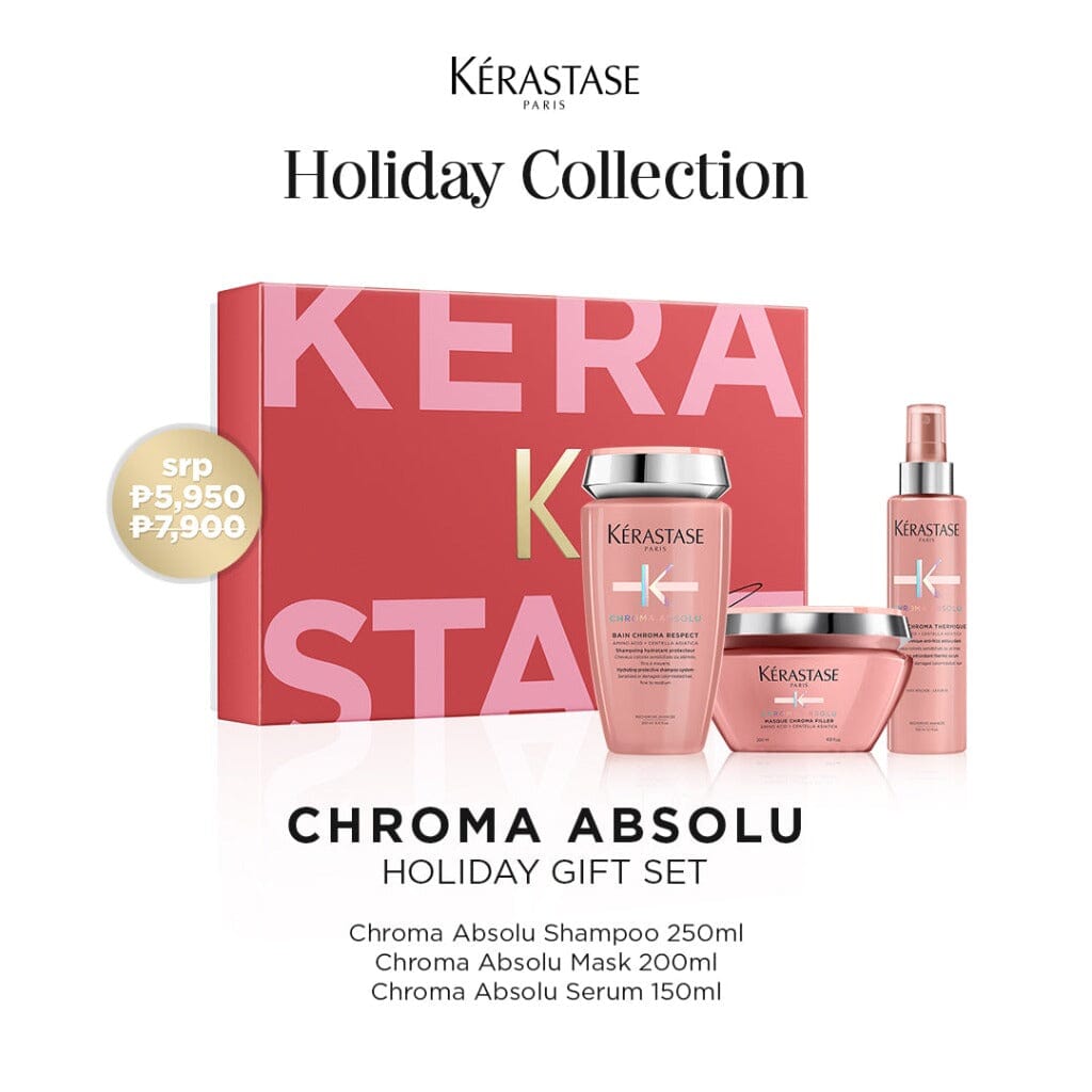HairMNL Kérastase Chroma Absolu Restoring Color Care Holiday Gift Set with FREE Full-Sized Shampoo