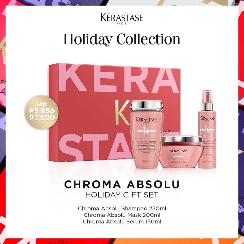 HairMNL Kérastase Chroma Absolu Restoring Color Care Holiday Gift Set with FREE Full-Sized Shampoo