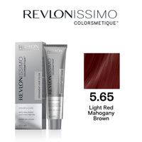 Revlon Pro Colorsmetique Color & Care Permanent Hair Color Tube - 5.65 Light Red Mahogany Brown - HairMNL