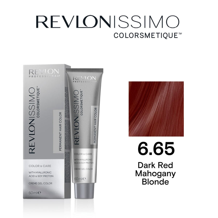 Revlon Pro Colorsmetique Color & Care Permanent Hair Color Tube - 6.65 Dark Red Mahogany Blonde - HairMNL