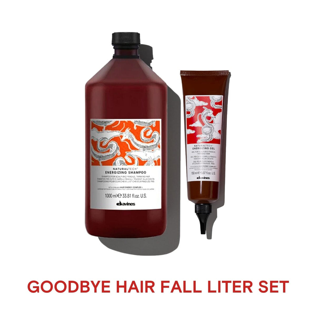 Davines Energizing Goodbye Hairfall Liter Set Shampoo 1000ml Gel 150ml - HairMNL