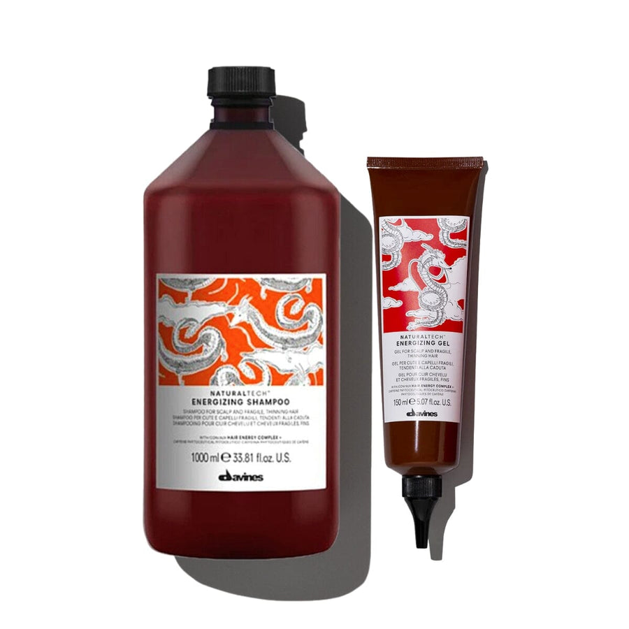Davines Energizing Goodbye Hairfall Liter Set Shampoo 1000ml Gel 150ml - HairMNL