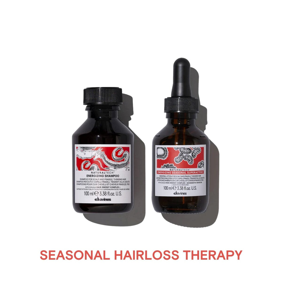 Davines Energizing Seasonal Hairloss Therapy Set Shampoo 100ml Seasonal Superactive 100ml - HairMNL