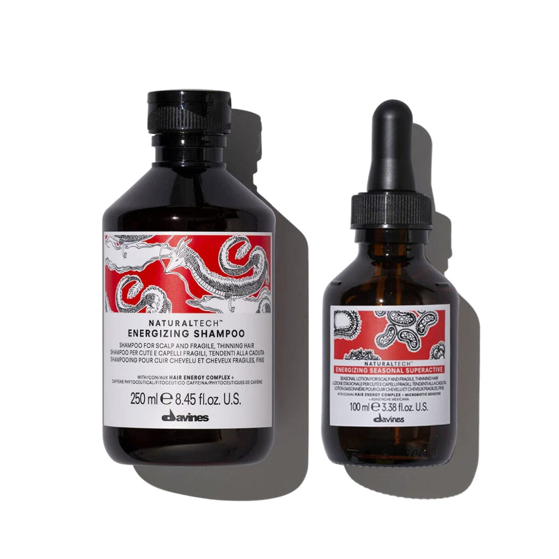 Davines Energizing Seasonal Hairloss Therapy Set Shampoo 250ml Seasonal Superactive 100ml - HairMNL