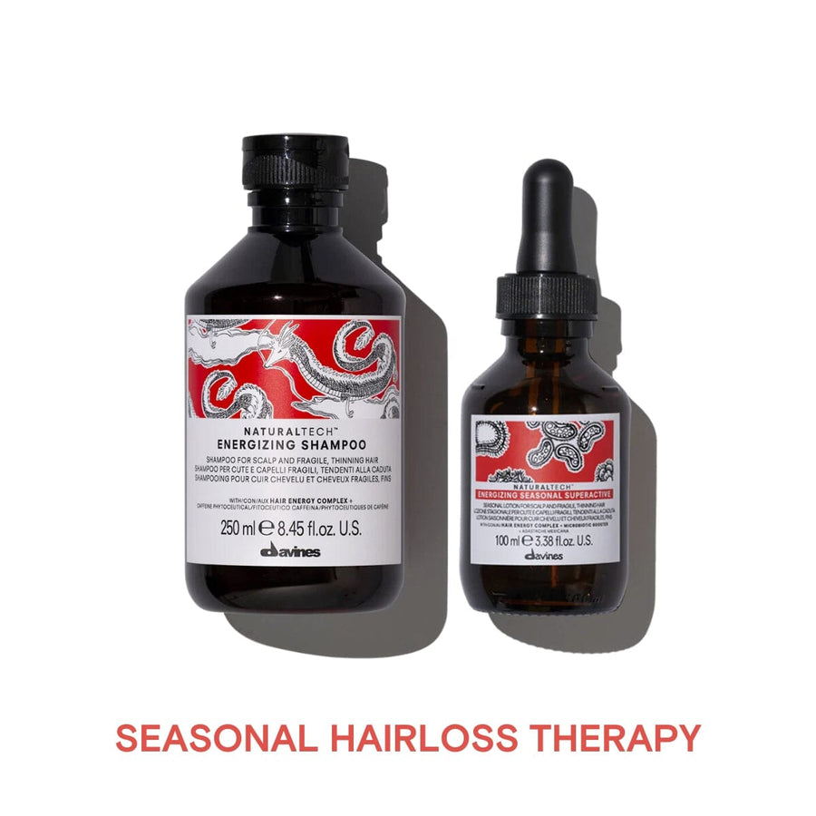 Davines Energizing Seasonal Hairloss Therapy Set Shampoo 250ml Seasonal Superactive 100ml - HairMNL