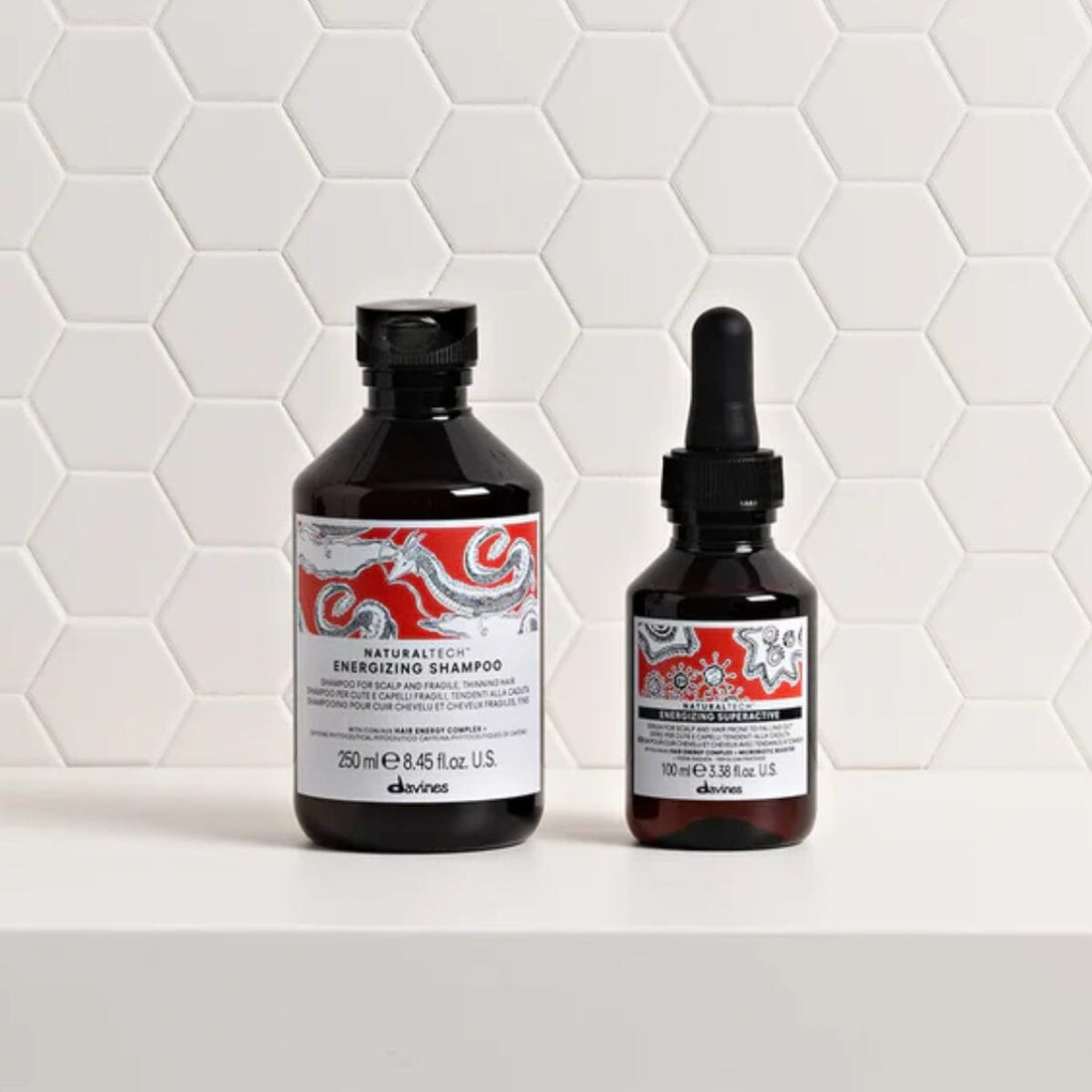 Davines Energizing Superactive Anti Androgenetic Hairloss Therapy Set Shampoo 250ml Superactive 100ml - HairMNL