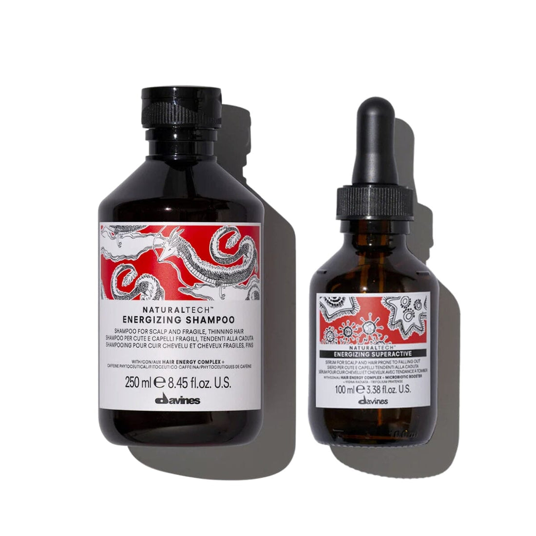 Davines Energizing Superactive Anti Androgenetic Hairloss Therapy Set Shampoo 250ml Superactive 100ml - HairMNL