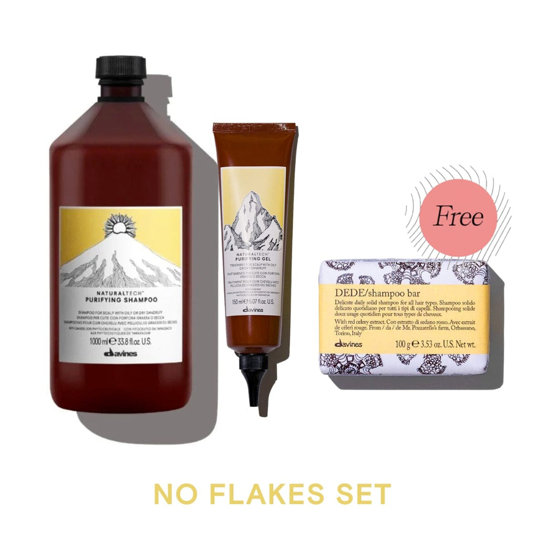 HairMNL Davines Davines Purifying No Flakes Liter Set FREE Dede Bar + Shampoo 1L + Gel 150ml 