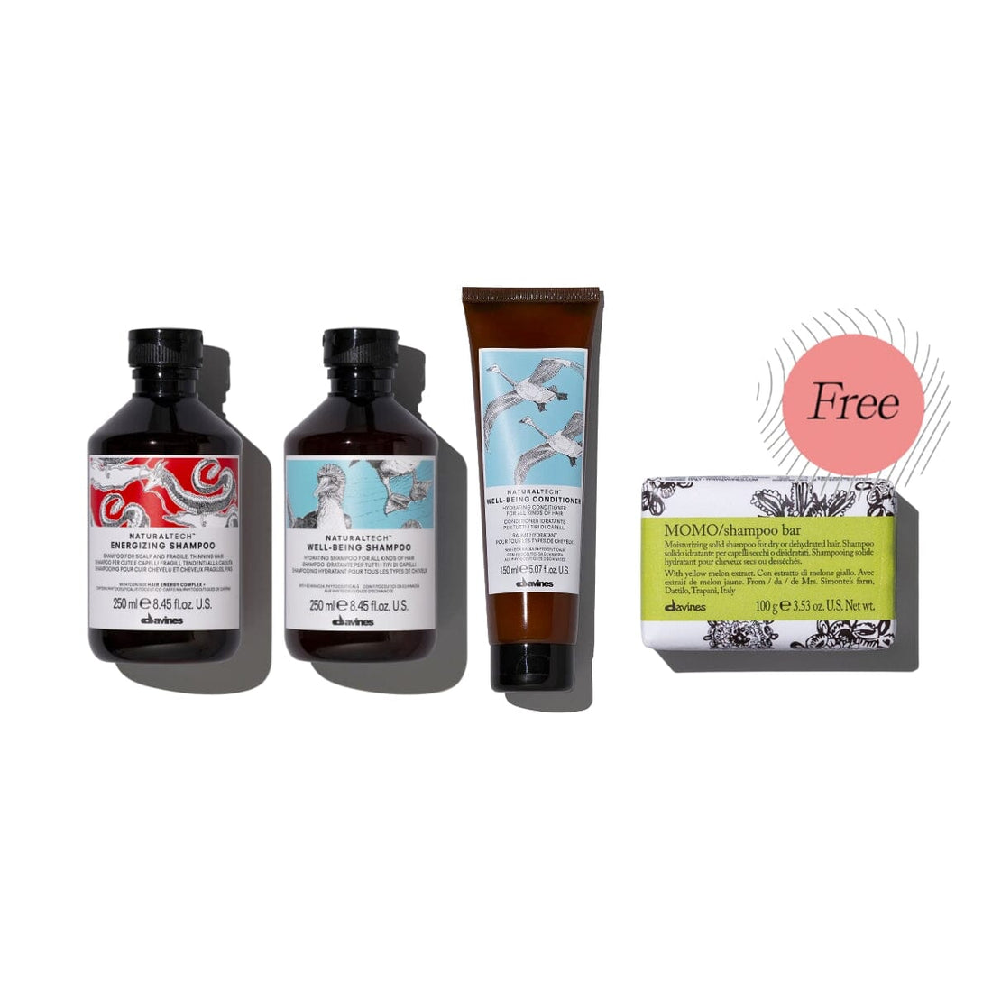 Davines Energizing & Well-Being Anti-Hairfall Set FREE MOMO Shampoo Bar - HairMNL