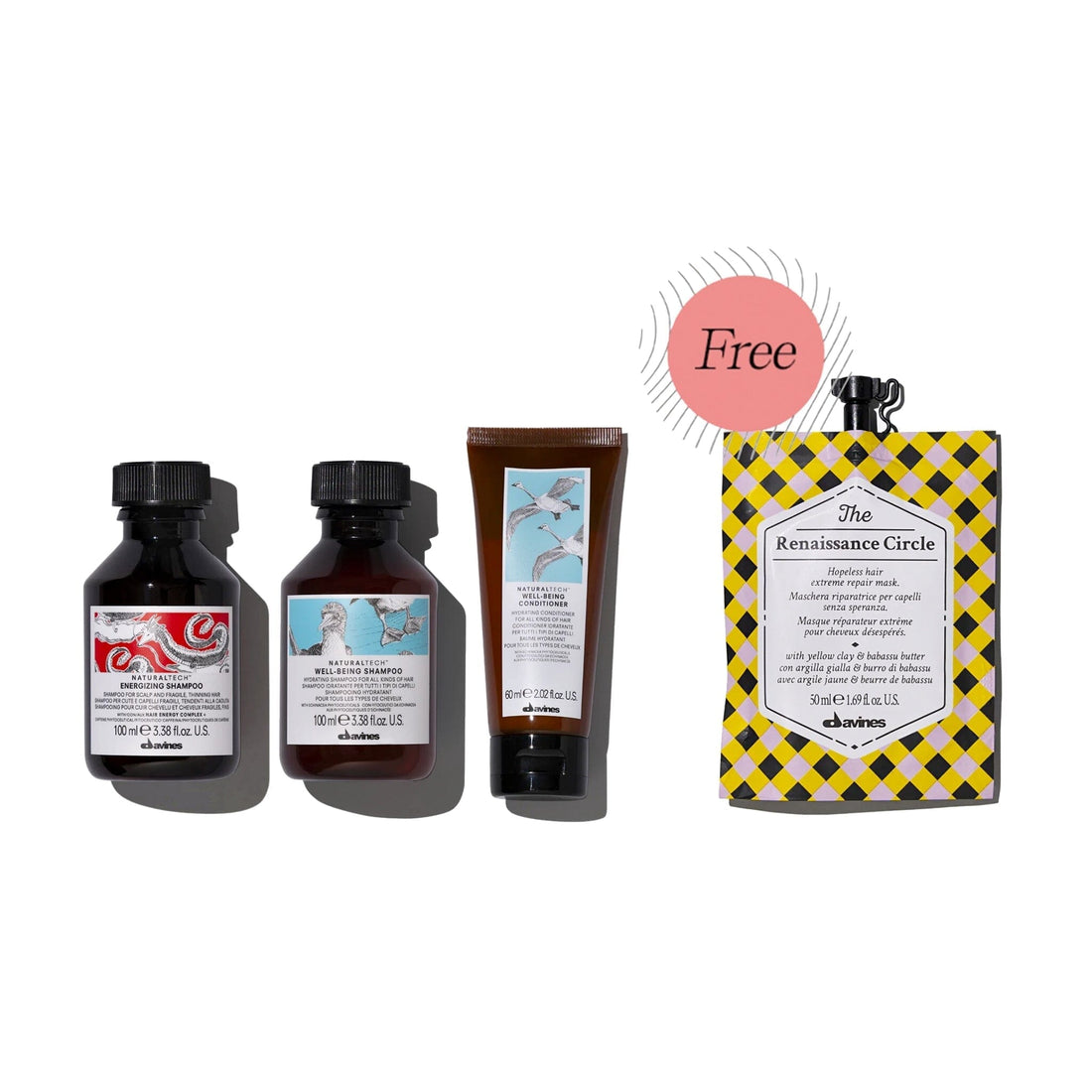 Davines Energizing & Well-Being Anti-Hairfall Travel Set with FREE The Renaissance Circle 50ml - HairMNL