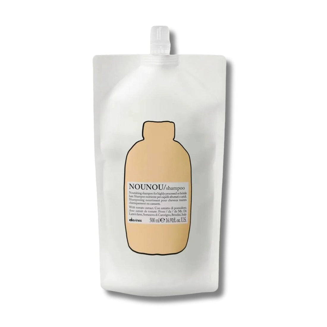 Davines NOUNOU Shampoo 500ml Refill Pouch - Damage Repair
