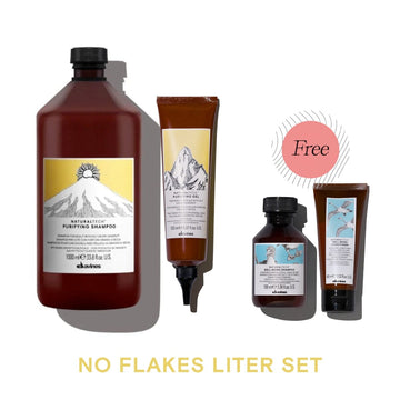 Davines Purifying No Flakes Liter Set with FREE Well-being Shampoo 100ml and Conditioner 60ml - HairMNL