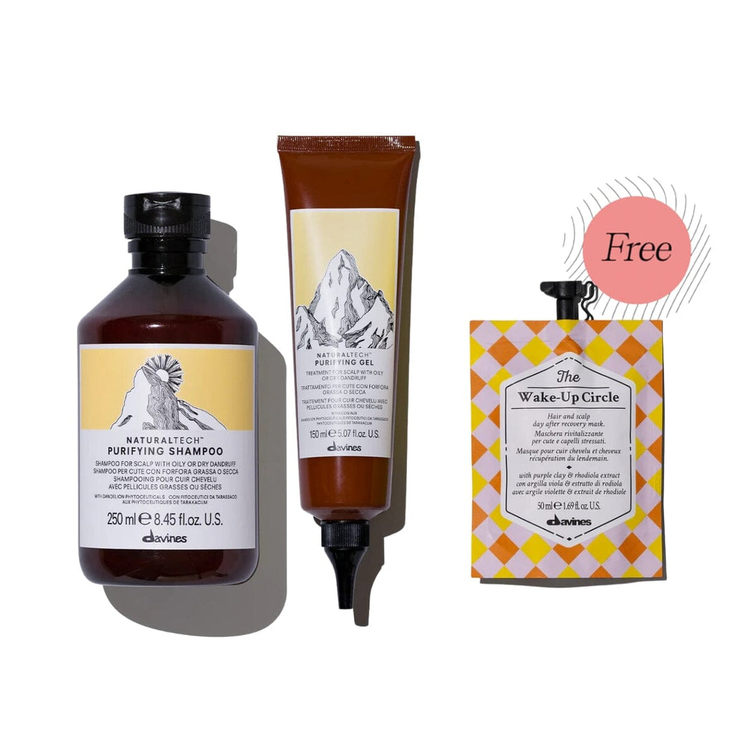 Davines Purifying No Flakes Set with The Wake-up Circle Mask 50ml - HairMNL